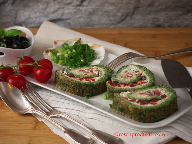 Spinat Fritatta 3 Frau Rosenfräulein Mit Rosen Delikat Essen https://rosenprodukte.com bärlauch frittata