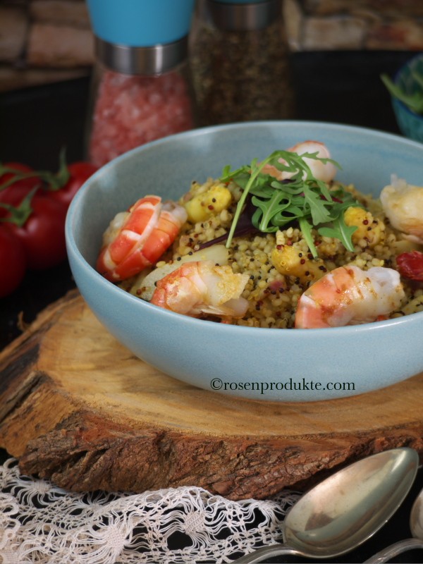 Erstaunlich Einfaches Spargelrisotto Mit Graupen, Garnelen Und Rucola ...