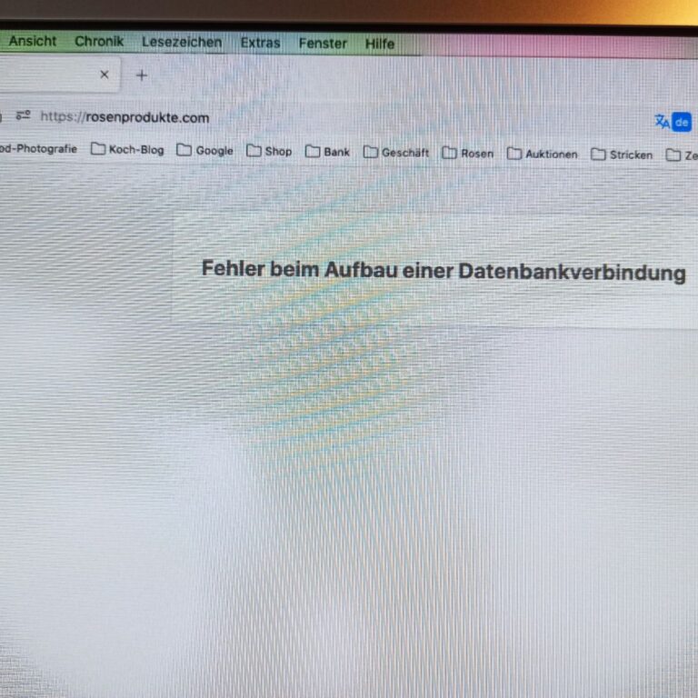 Fehler beim einer Datenbankverbindung